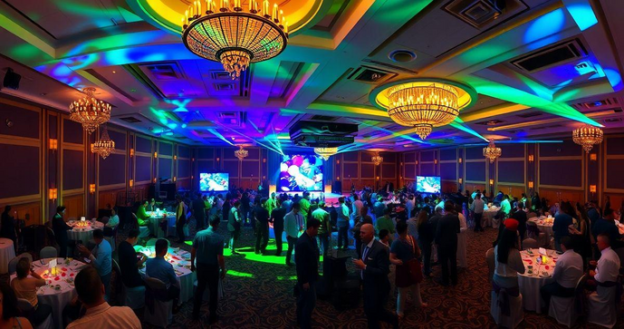 Cenografia para eventos transforma experiências: descubra como criar ambientes inesquecíveis